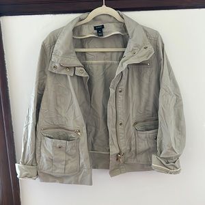 J crew cream utility jacket